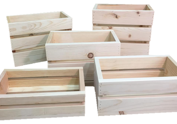 pine wood crates 